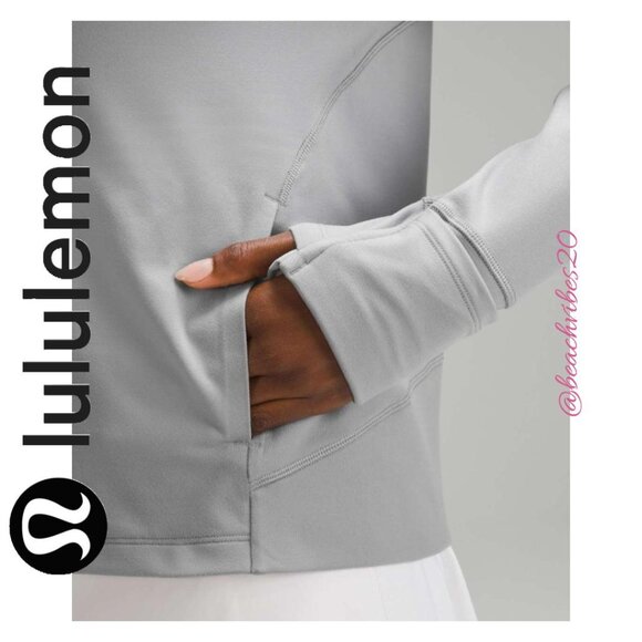 LULULEMON ATHLETICA Its Rulu Run Classic-Fit Crew *Fleece Rhino Grey 12 EUC - Picture 6 of 6